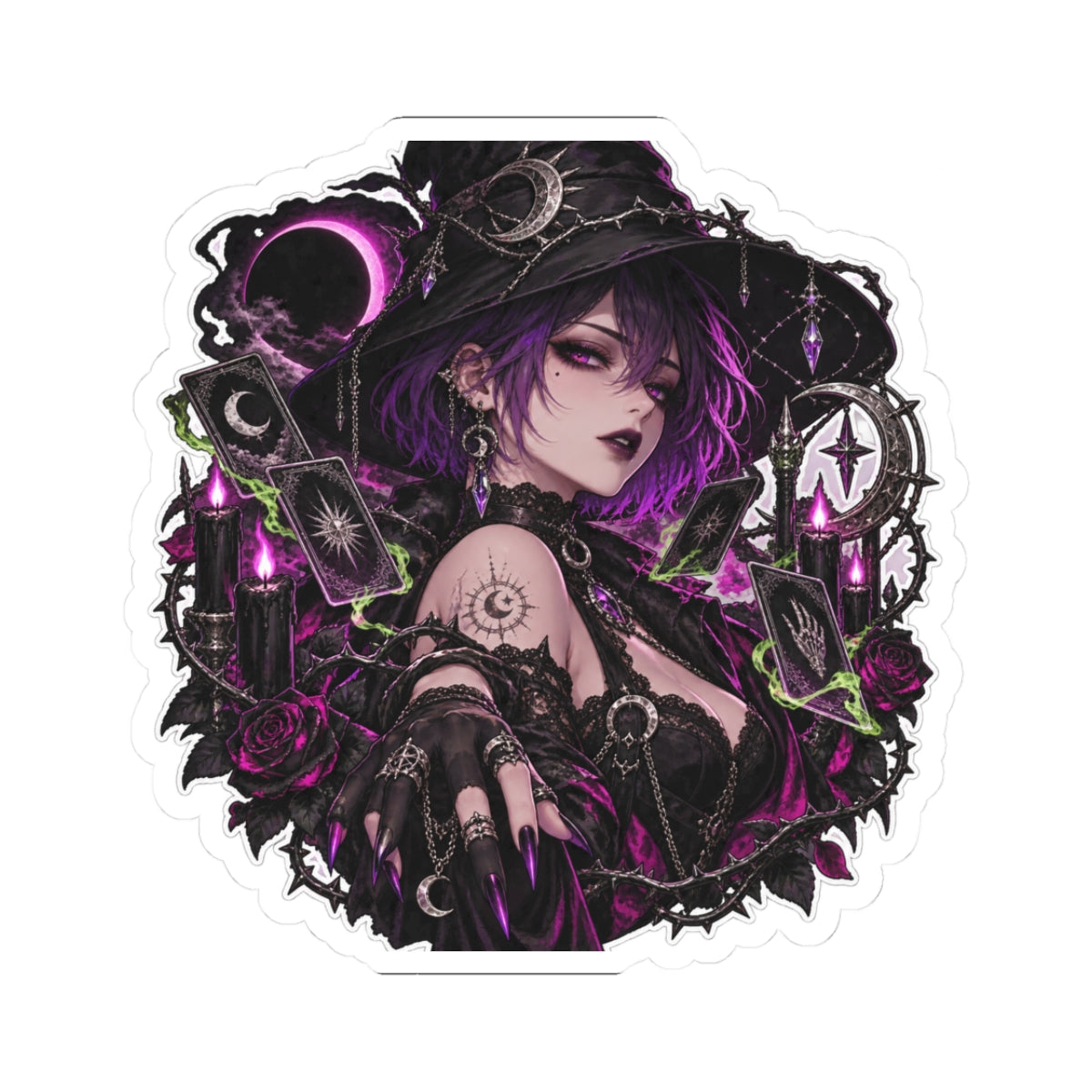 Velvet Hex — 3 × 3 in Kiss-Cut Sticker