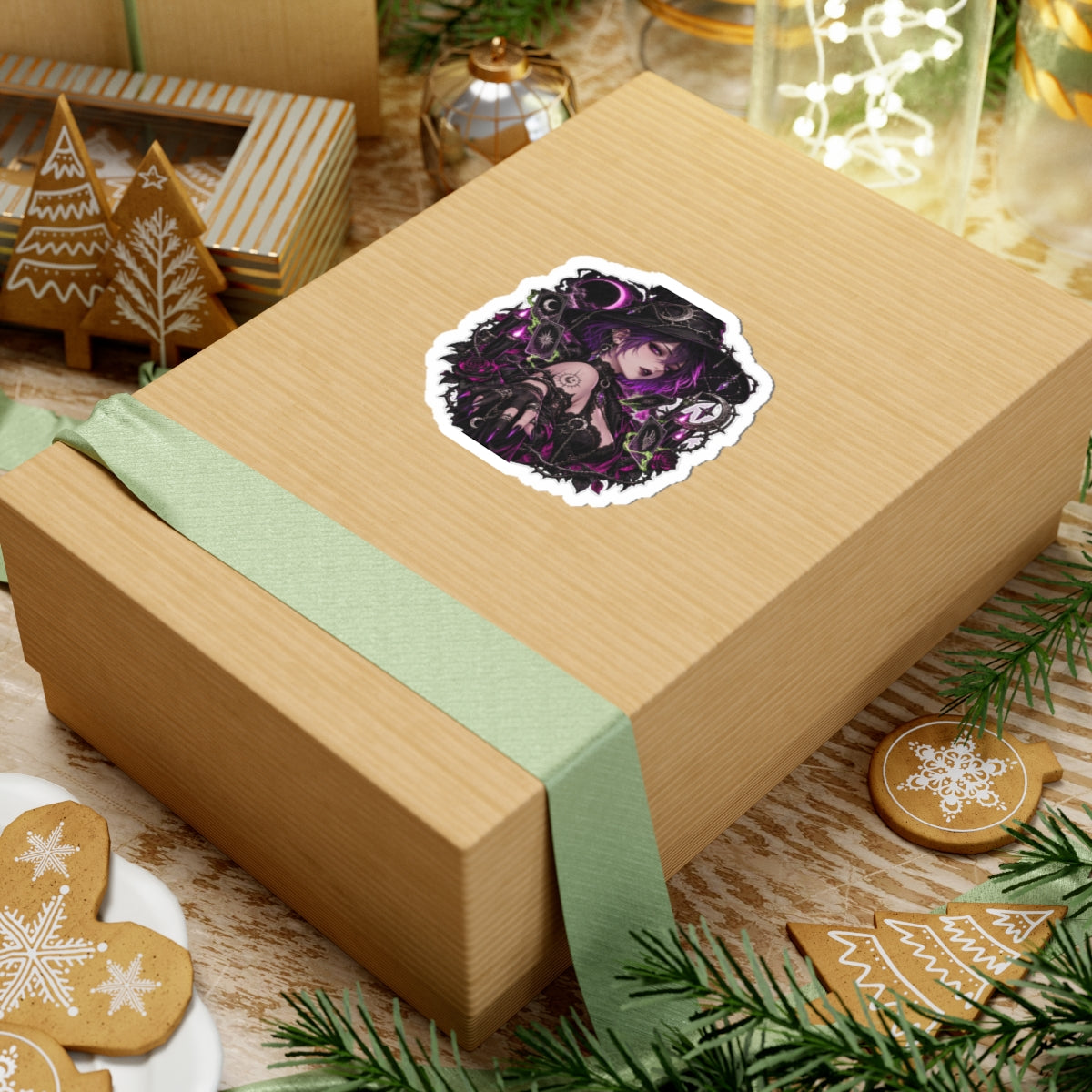Velvet Hex — 3 × 3 in Kiss-Cut Sticker