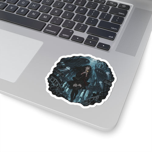 Deep Sea Static — 3 × 3 in Kiss-Cut Sticker